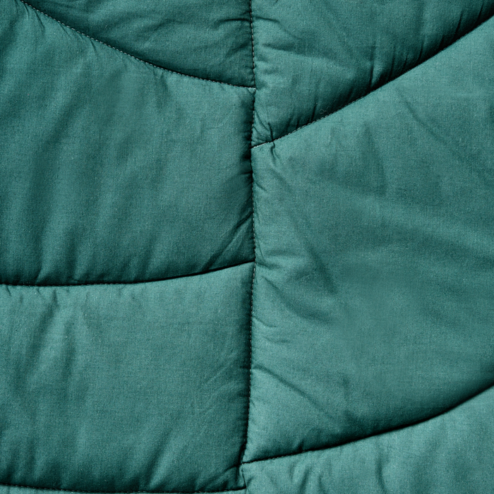 Tappeto per bambini a forma di foglia trapuntato in cotone verde 110 x 110 cm Accessorio per la cameretta