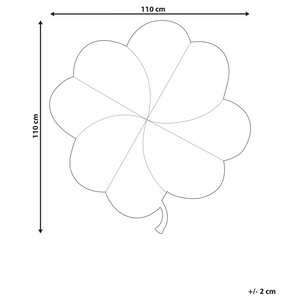 Tappeto per bambini Verde Cotone Coperta a forma di trifoglio Trapuntato 110 x 110 cm Asilo nido Bambini Accessorio per la cameretta