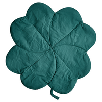 Tappeto per bambini Verde Cotone Coperta a forma di trifoglio Trapuntato 110 x 110 cm Asilo nido Bambini Accessorio per la cameretta