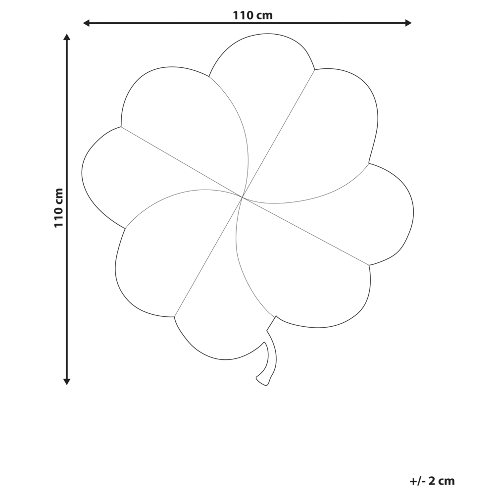 Tappeto per bambini Giallo Cotone Coperta a forma di trifoglio Trapuntato 110 x 110 cm Asilo nido Bambini Accessorio per la cameretta