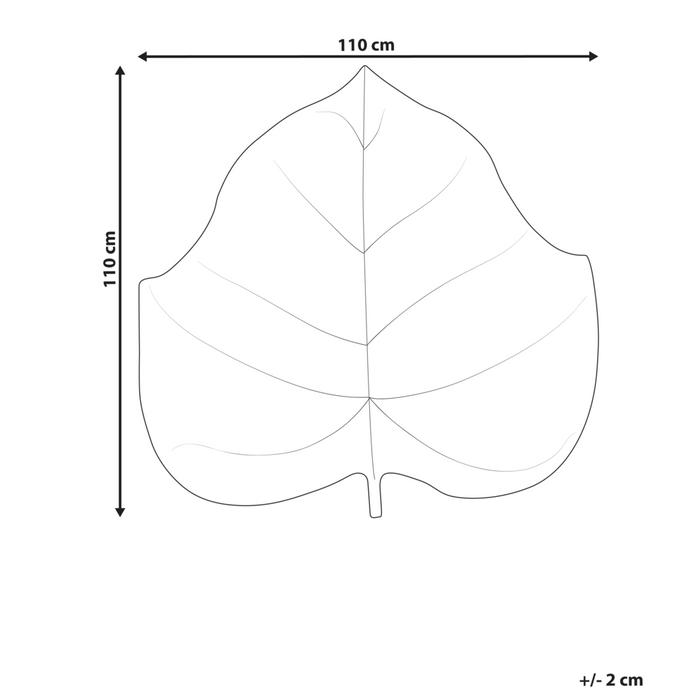 Tappeto per bambini verde chiaro in cotone a forma di foglia trapuntato 110 x 110 cm Accessori per la cameretta dei bambini