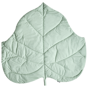 Tappeto per bambini verde chiaro in cotone a forma di foglia trapuntato 110 x 110 cm Accessori per la cameretta dei bambini