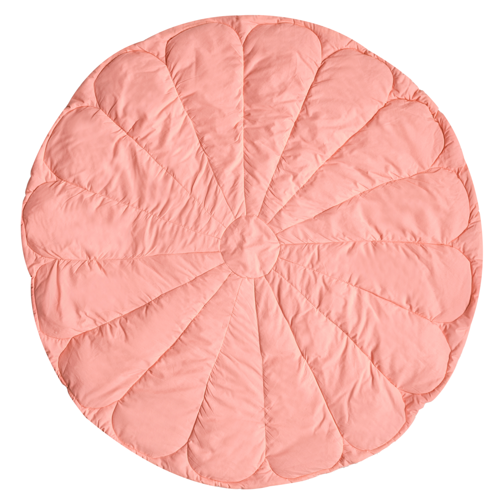 Tappeto per bambini Rosa Cotone Coperta a forma di fiore trapuntata 110 x 110 cm Asilo nido Bambini Accessorio per la cameretta