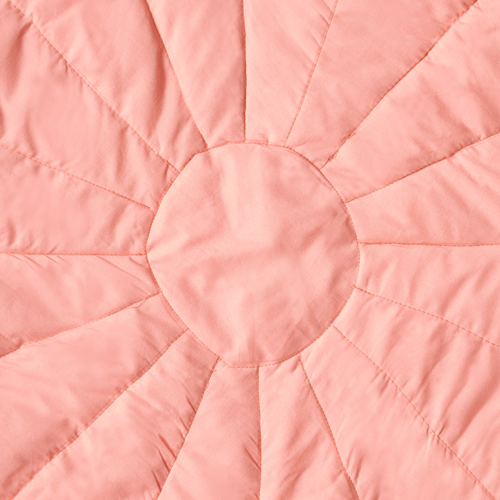 Tappeto per bambini Rosa Cotone Coperta a forma di fiore trapuntata 110 x 110 cm Asilo nido Bambini Accessorio per la cameretta