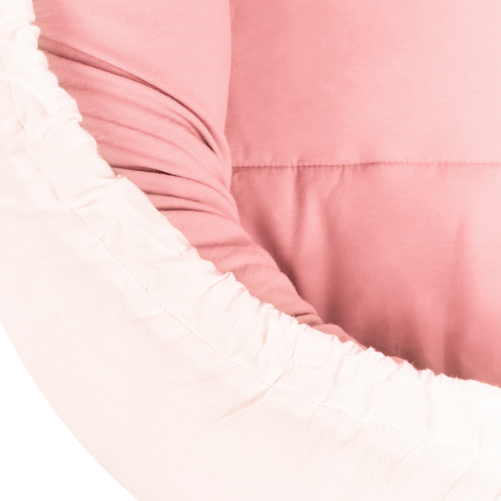 Lettino in cotone per neonati 55 x 90 cm reversibile verde rosa e beige stile moderno