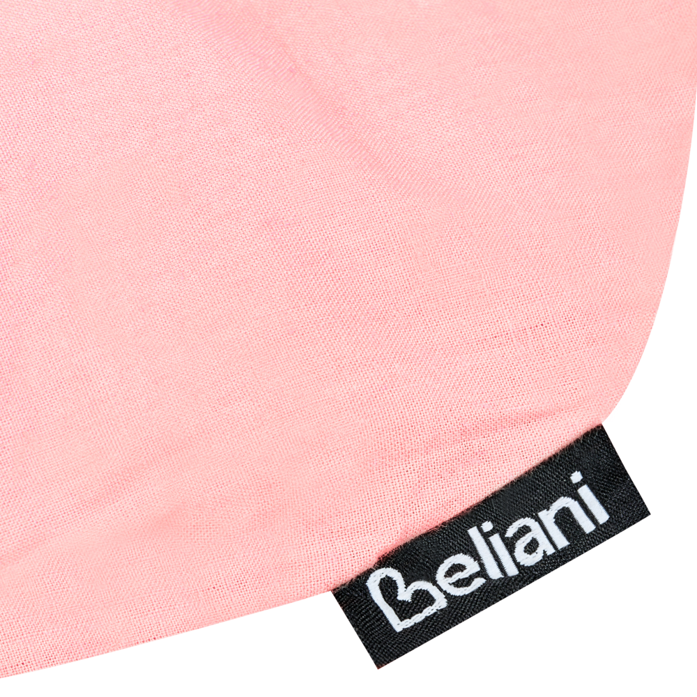 Lettino in cotone per neonati 55 x 90 cm reversibile verde rosa e beige stile moderno