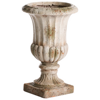 Vaso per piante Beige Effetto Invecchiato MgO Stile Vintage Look Antico Vaso per interni e per esterni