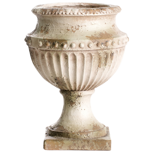 Vaso per piante Beige Distressed MgO Stile Vintage Look Antico Vaso per interni e per esterni