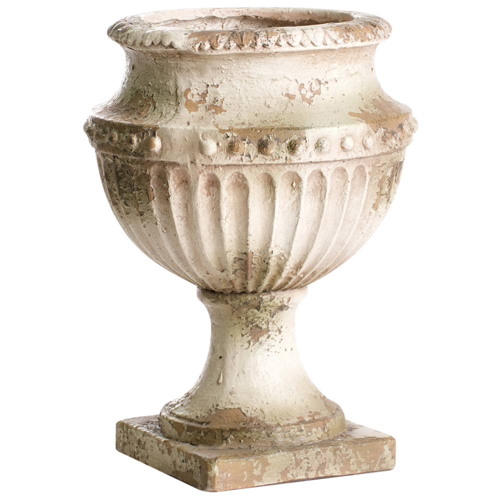 Vaso per piante Beige Distressed MgO Stile Vintage Look Antico Vaso per interni e per esterni