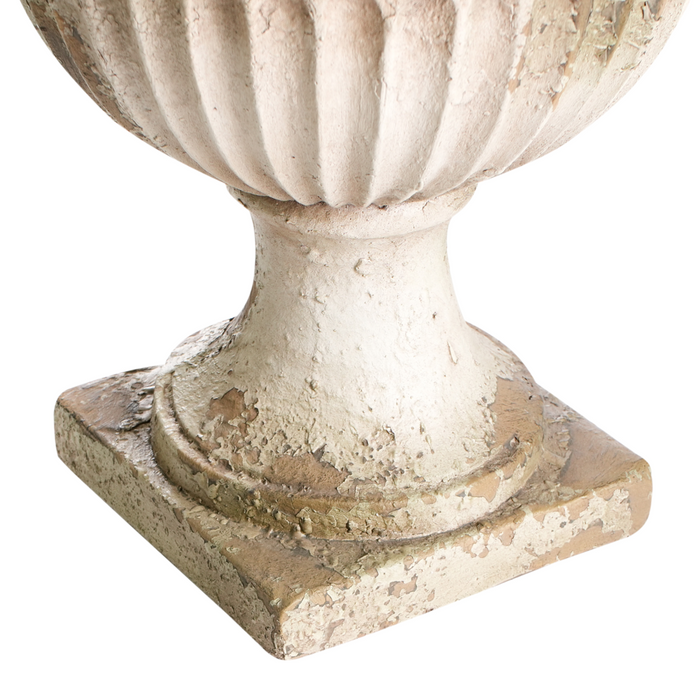 Vaso per piante Beige Distressed MgO Stile Vintage Look Antico Vaso per interni e per esterni