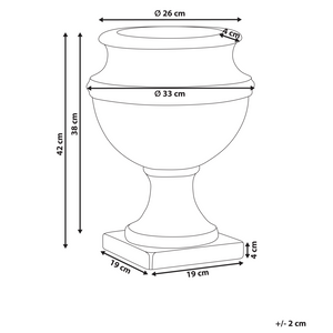 Vaso per piante Beige Distressed MgO Stile Vintage Look Antico Vaso per interni e per esterni