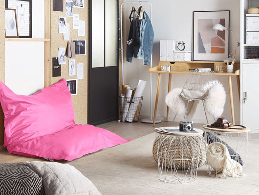 Pouf seduta poltrona sacco Grande rosa con Zip 140 x 180 cm soggiorno camera da letto