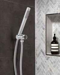 Soffione doccia in metallo argentato 1 modalità di spruzzo Moderno