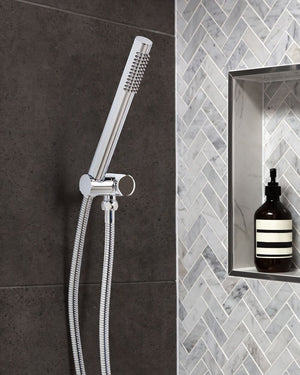 Soffione doccia in metallo argentato 1 modalità di spruzzo Moderno