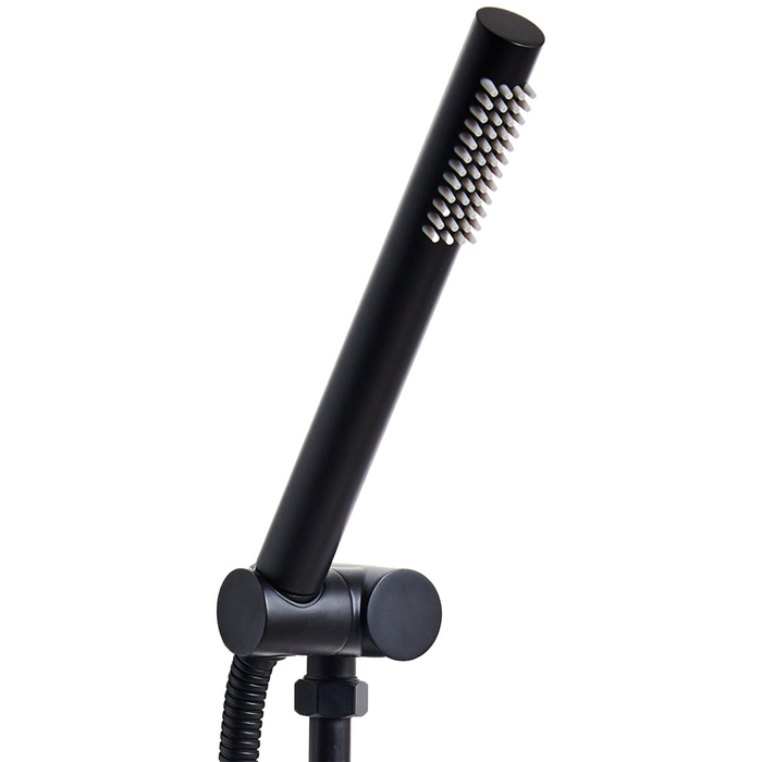 Soffione doccia in metallo nero 1 modalità di spruzzo Moderno