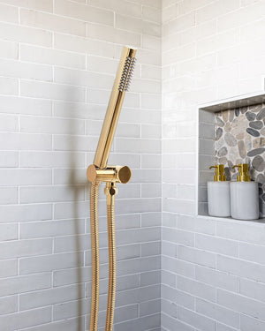 Soffione doccia in metallo oro 1 modalità di spruzzo Moderno