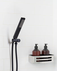 Soffione doccia in metallo nero 1 modalità di spruzzo Moderno