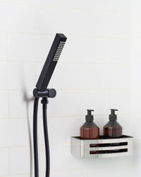 Soffione doccia in metallo nero 1 modalità di spruzzo Moderno