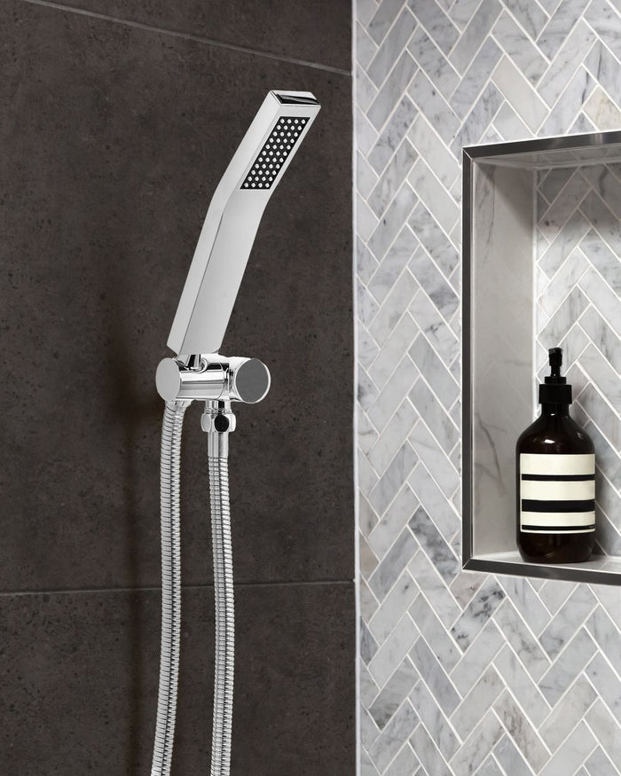 Soffione doccia in metallo argentato 1 modalità di spruzzo Moderno