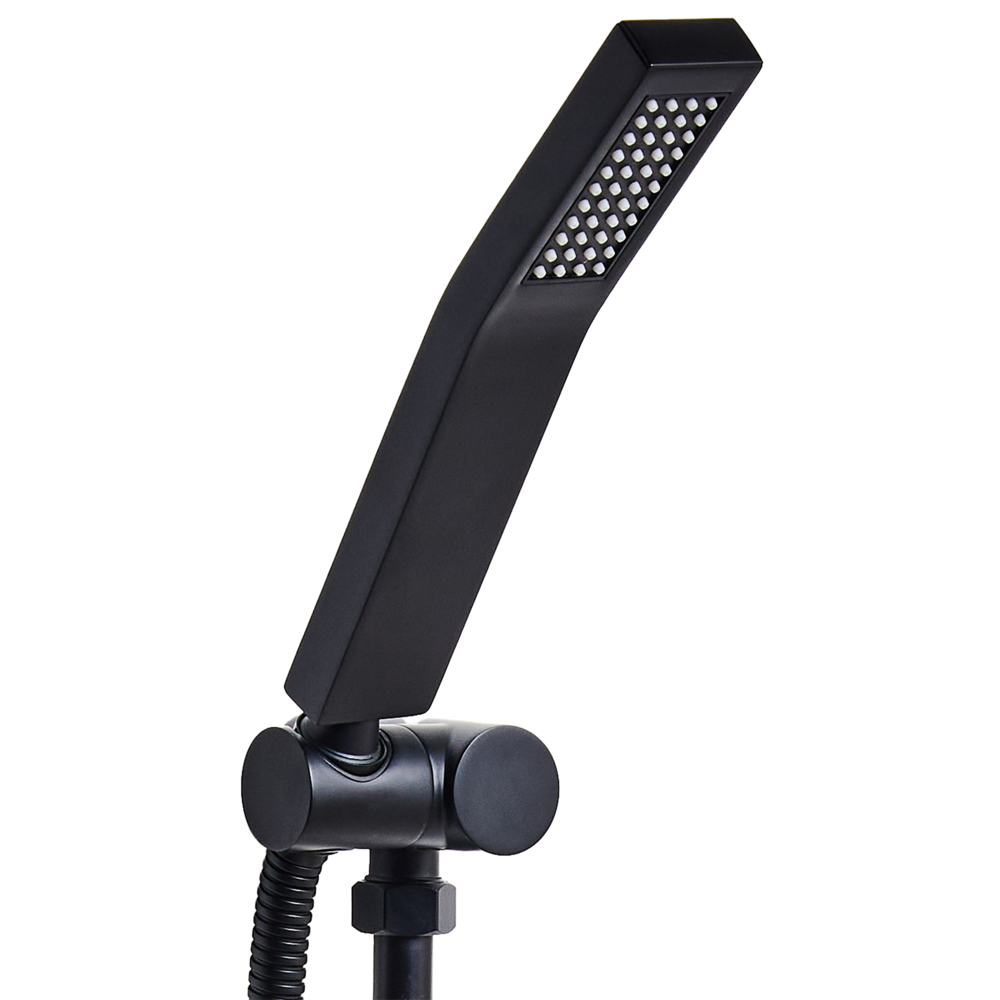 Soffione doccia in metallo nero 1 modalità di spruzzo Moderno