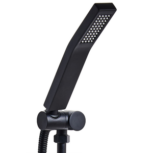 Soffione doccia in metallo nero 1 modalità di spruzzo Moderno
