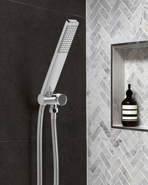 Soffione doccia in metallo argentato 1 modalità di spruzzo Moderno