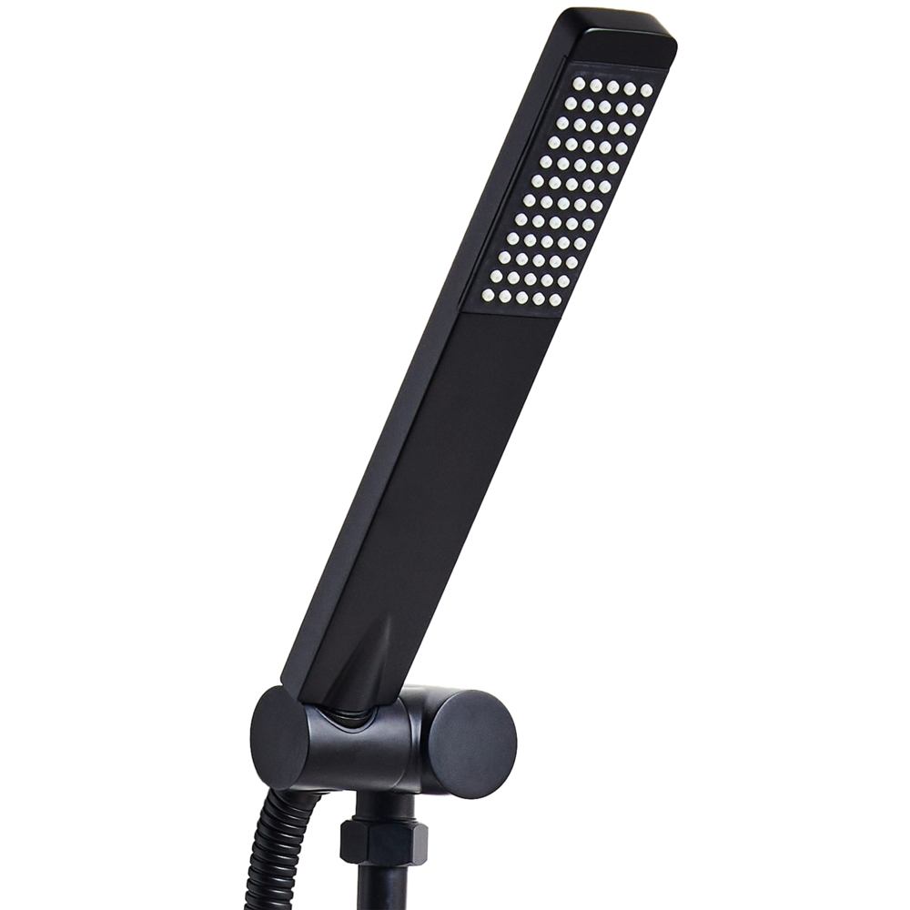 Soffione doccia in metallo nero 1 modalità di spruzzo Moderno