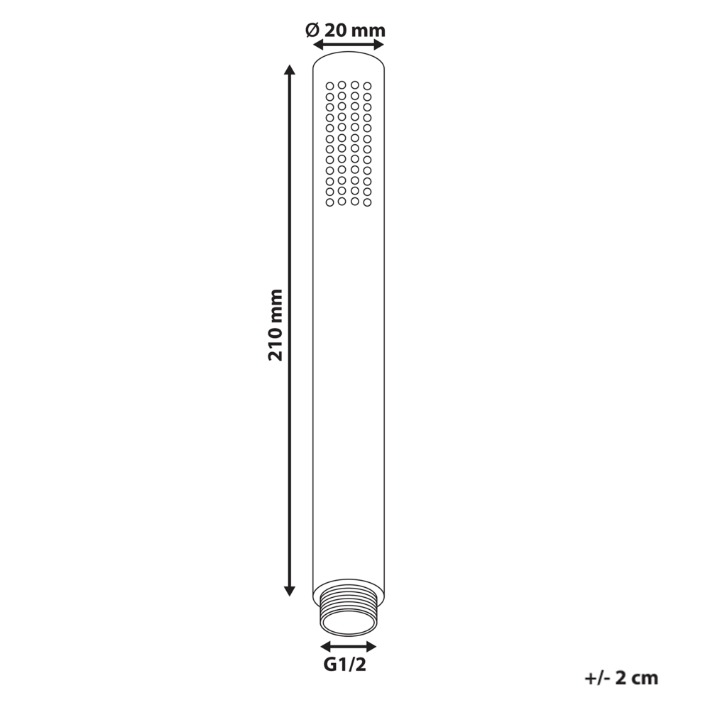 Soffione doccia in metallo argentato 1 modalità di spruzzo Moderno