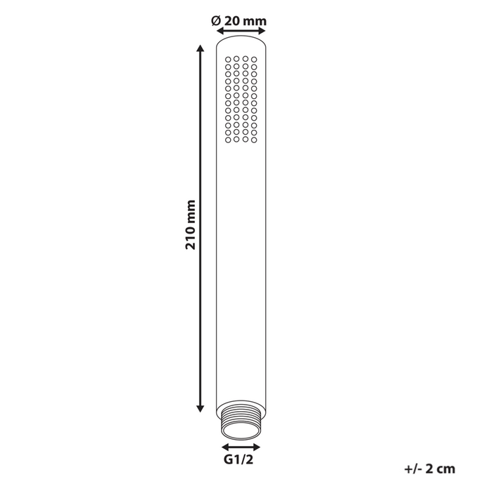 Soffione doccia in metallo nero 1 modalità di spruzzo Moderno