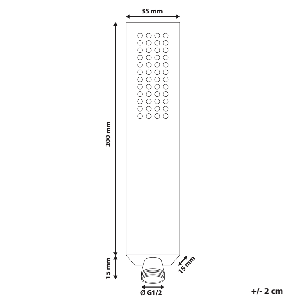 Soffione doccia in metallo argentato 1 modalità di spruzzo Moderno