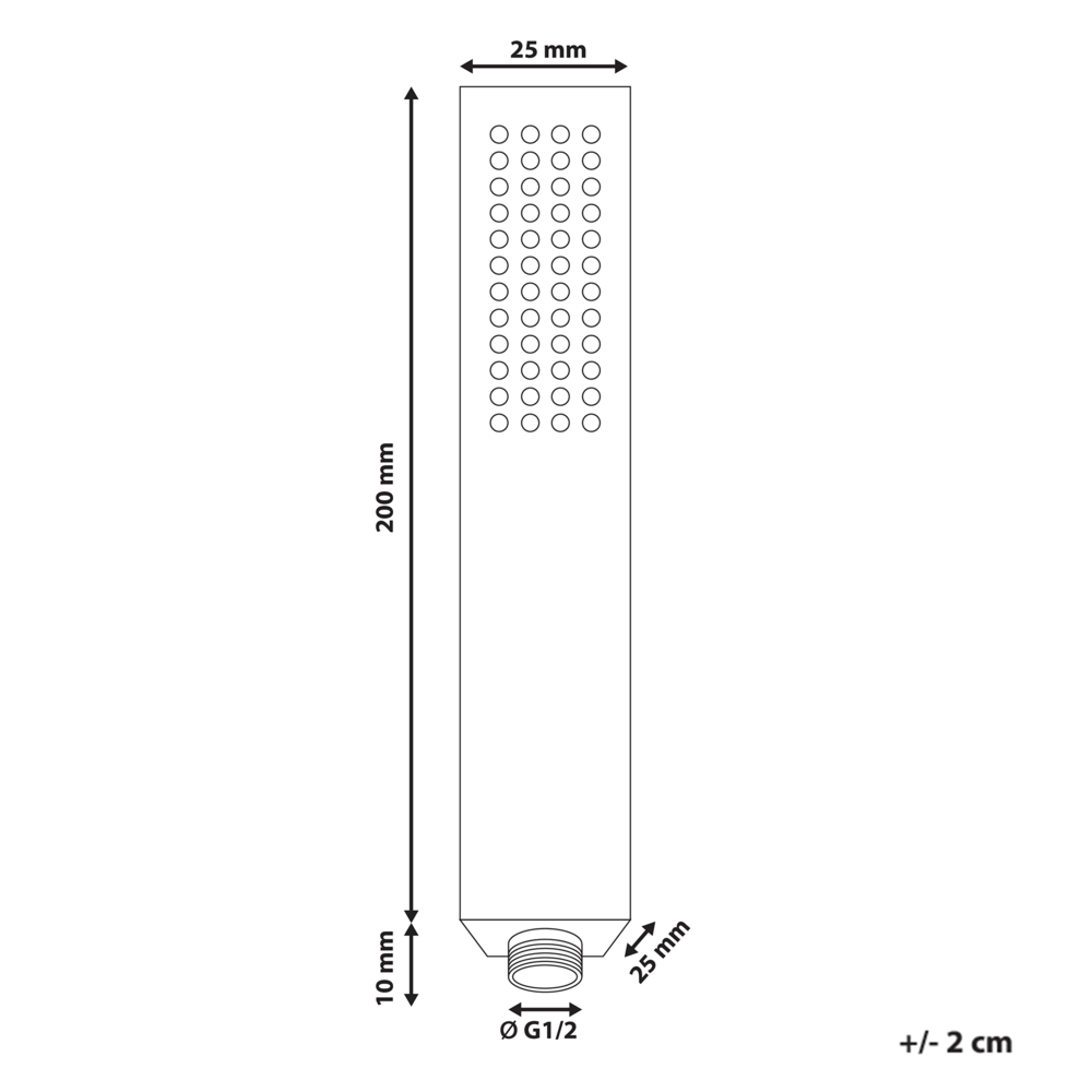 Soffione doccia in metallo argentato 1 modalità di spruzzo Moderno