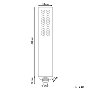 Soffione doccia in metallo argentato 1 modalità di spruzzo Moderno
