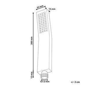 Soffione doccia in metallo argentato 1 modalità di spruzzo Moderno