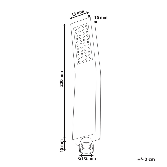 Soffione doccia in metallo nero 1 modalità di spruzzo Moderno