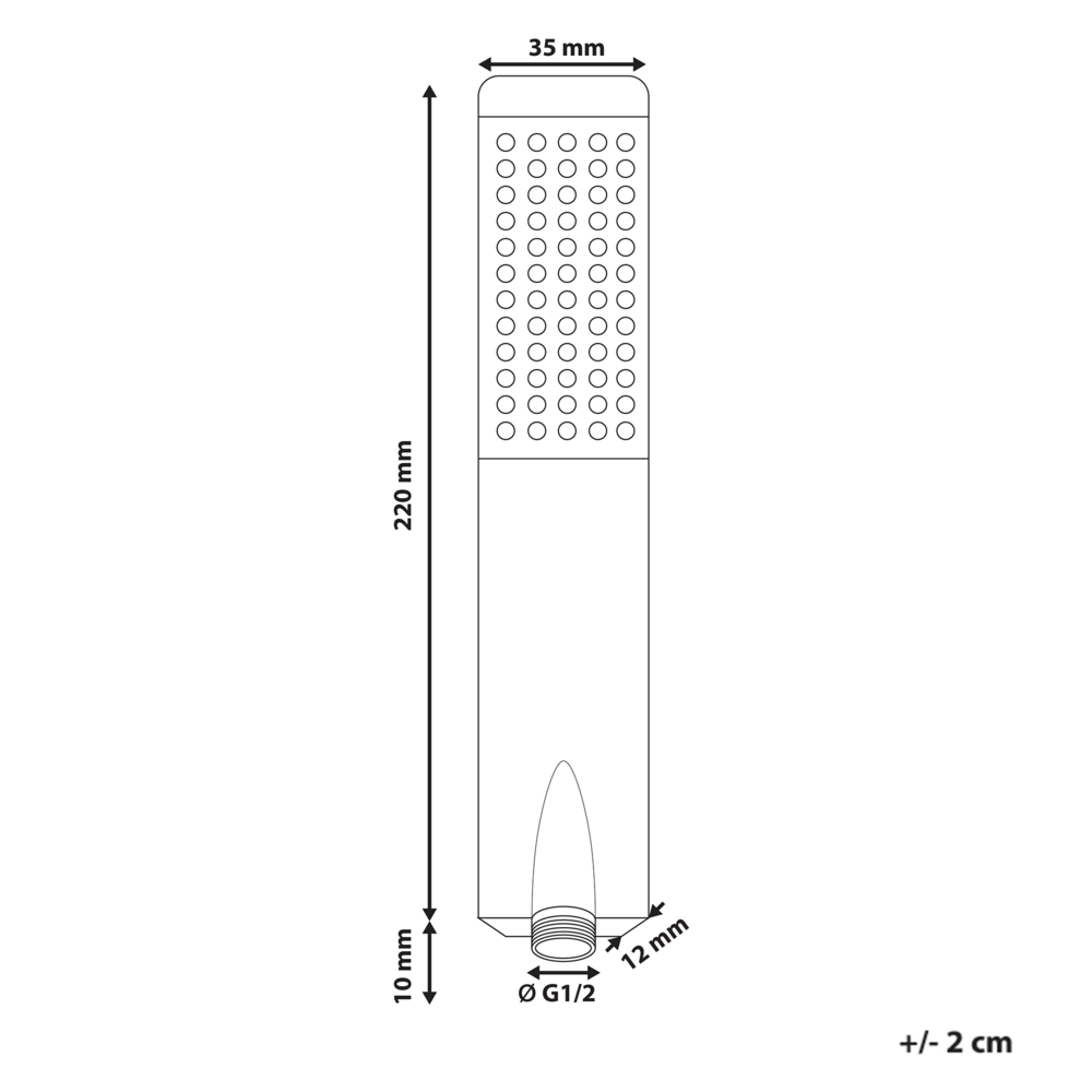 Soffione doccia in metallo oro 1 modalità di spruzzo Moderno