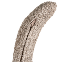 Poltrona girevole Seduta in bouclè beige Gambe in metallo stile retrò