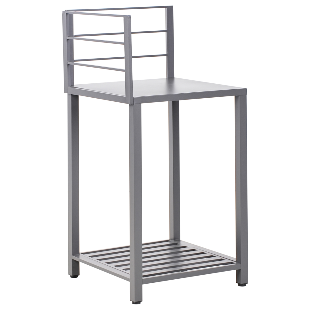 Set di 4 pezzi per cucina all'aperto Grigio Alluminio Armadio di stoccaggio Isola Lavello Stazione di cucina all'aperto