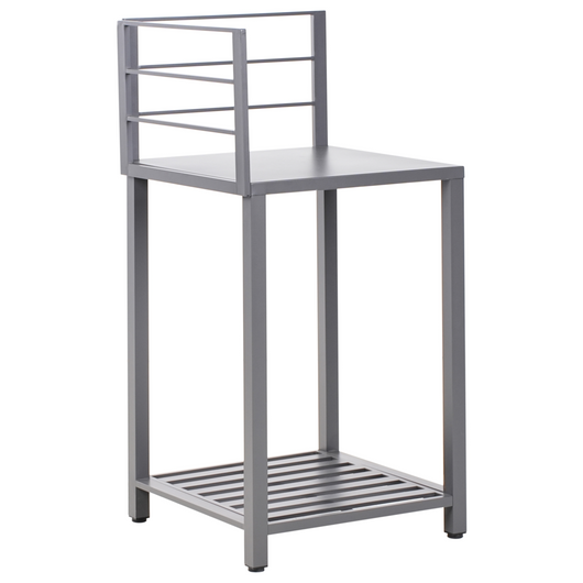 Set di 4 pezzi per cucina all'aperto Grigio Alluminio Armadio di stoccaggio Isola Lavello Stazione di cucina all'aperto