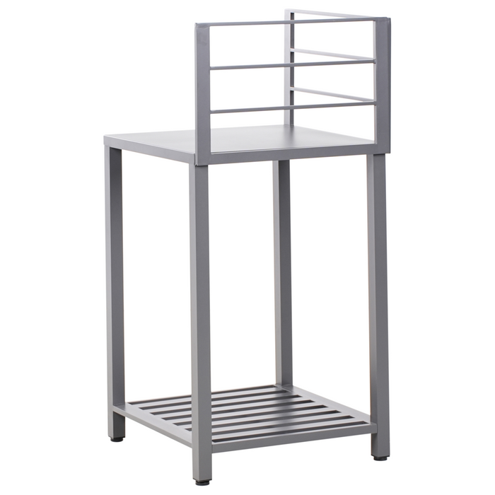 Set di 4 pezzi per cucina all'aperto Grigio Alluminio Armadio di stoccaggio Isola Lavello Stazione di cucina all'aperto