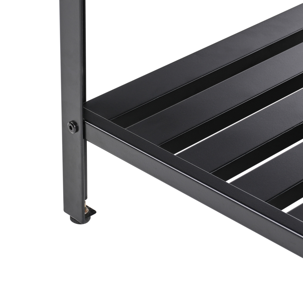 Armadietto da giardino in acciaio inox nero con 3 ante giardino cucina esterno