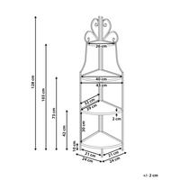 Scaffale angolare da giardino Ferro nero Piastrelle di ceramica Scala pieghevole Scaffale all'aperto