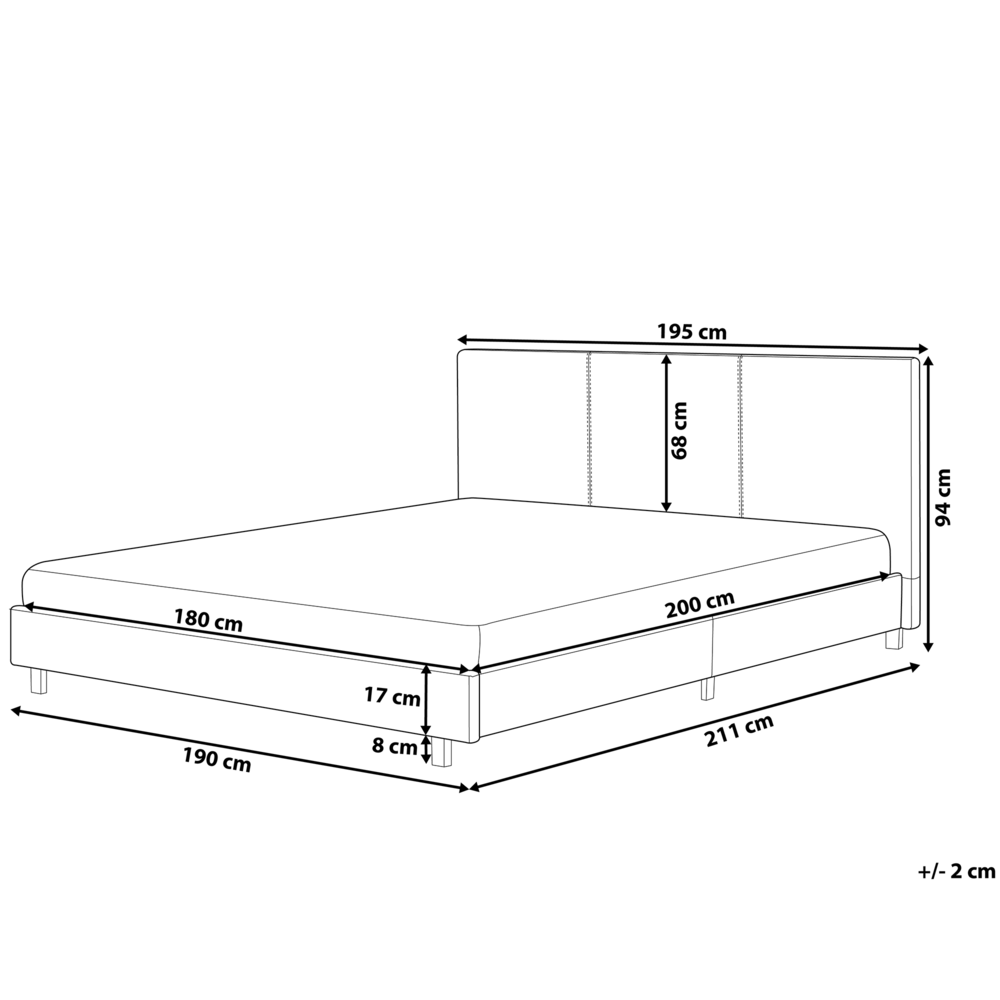 Letto matrimoniale ad acqua in bouclé marrone 180 x 200 cm poggiatesta Design moderno