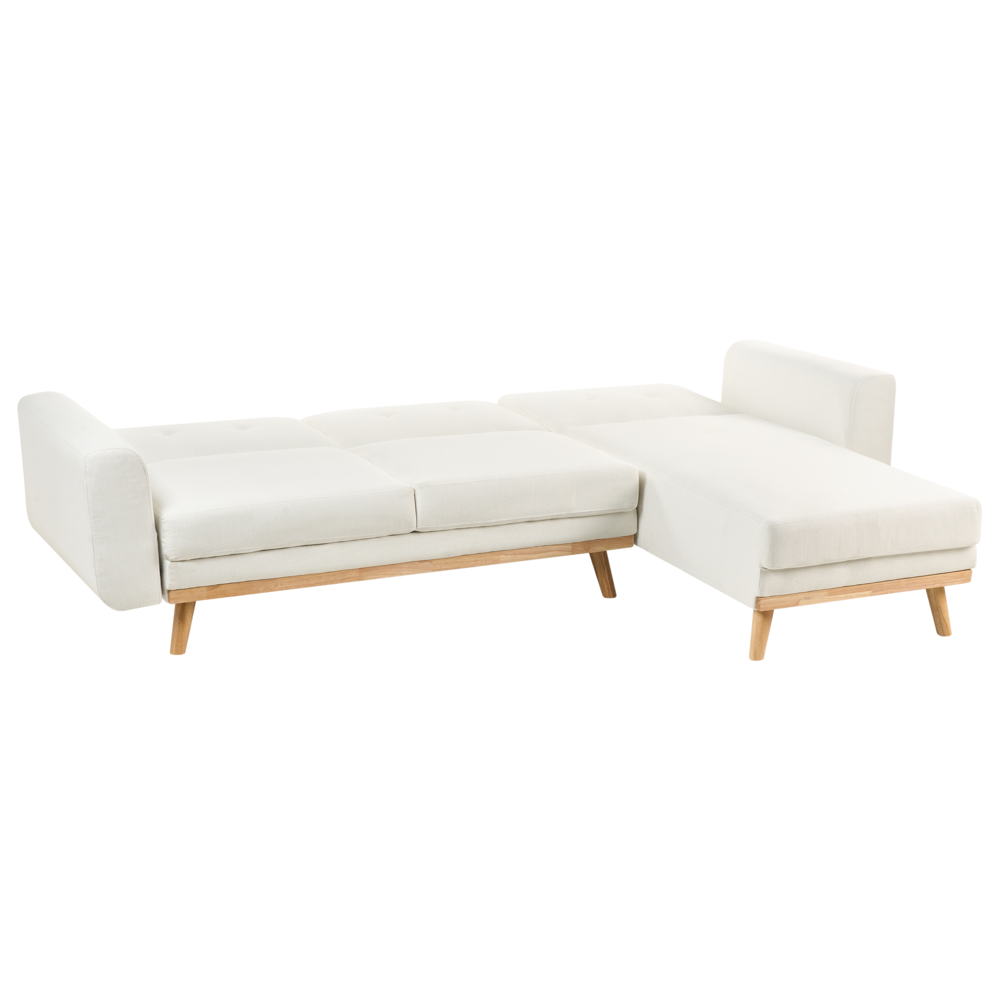 Divano angolare imbottito in tessuto marrone lato sinistro imbottito a forma di L con sedile imbottito e trapuntato e cuscini