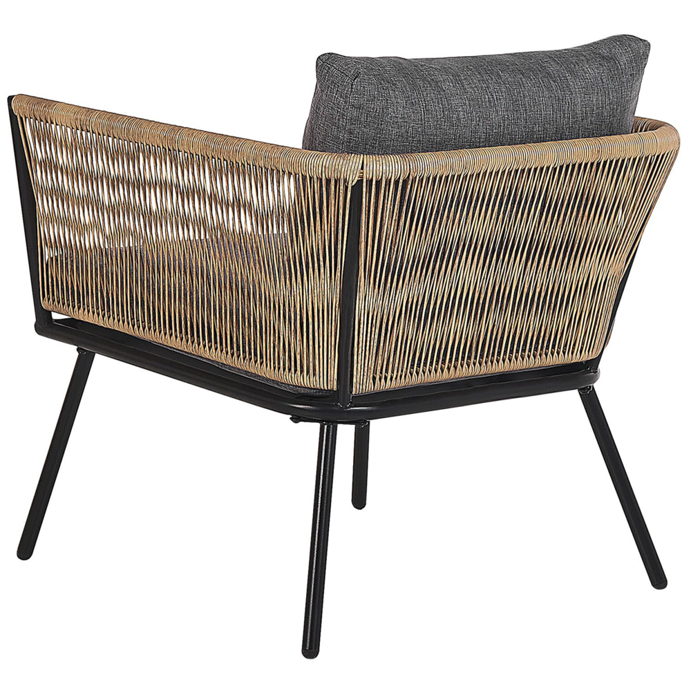 Set di copricuscini per esterni per seduta e schienale Grigio scuro UV Resistente stile minimalista