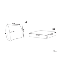 Set di copricuscini per esterni per seduta e schienale Grigio UV Resistente stile minimalista