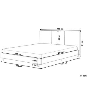 Letto matrimoniale ad acqua in bouclé bianco sporco 180 x 200 cm poggiatesta Design moderno