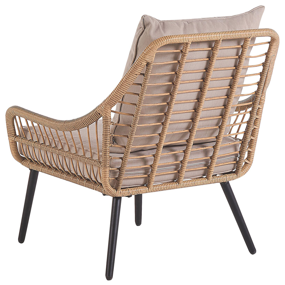 Set di copricuscini per esterni per seduta e schienale Beige UV resistente stile minimalista