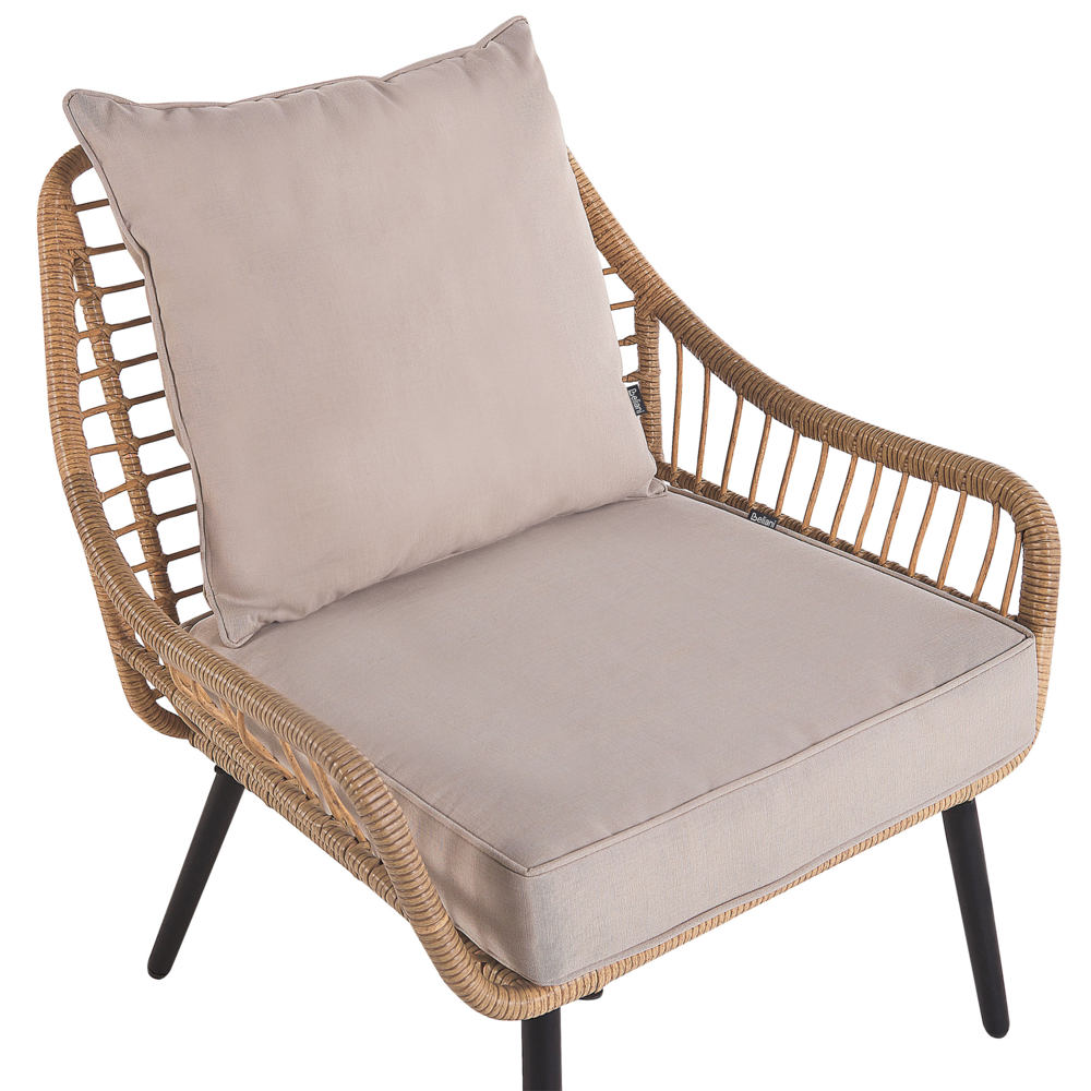 Set di copricuscini per esterni per seduta e schienale Beige UV resistente stile minimalista