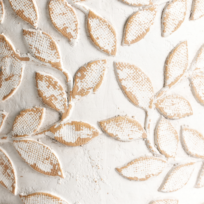 Vaso per piante bianco sporco MgO in stile antico per interni e per esterni