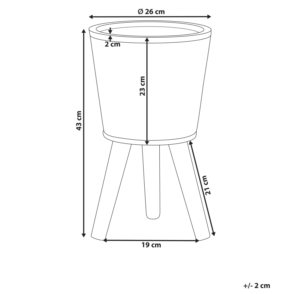 Vaso per piante bianco sporco MgO in stile antico per interni e per esterni